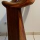 Chaise main (haute) bois exotique massif, vers 1970