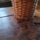 Glass demijohn encased in wicker, 1950s–1960s