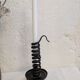 Vintage brutalist wrought iron candlestick