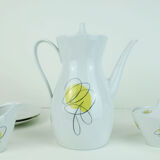 Mid century coffee crockery schirnding bavaria abstract decor in pastel colors 1950s