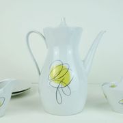 Mid century coffee crockery schirnding bavaria abstract decor in pastel colors 1950s