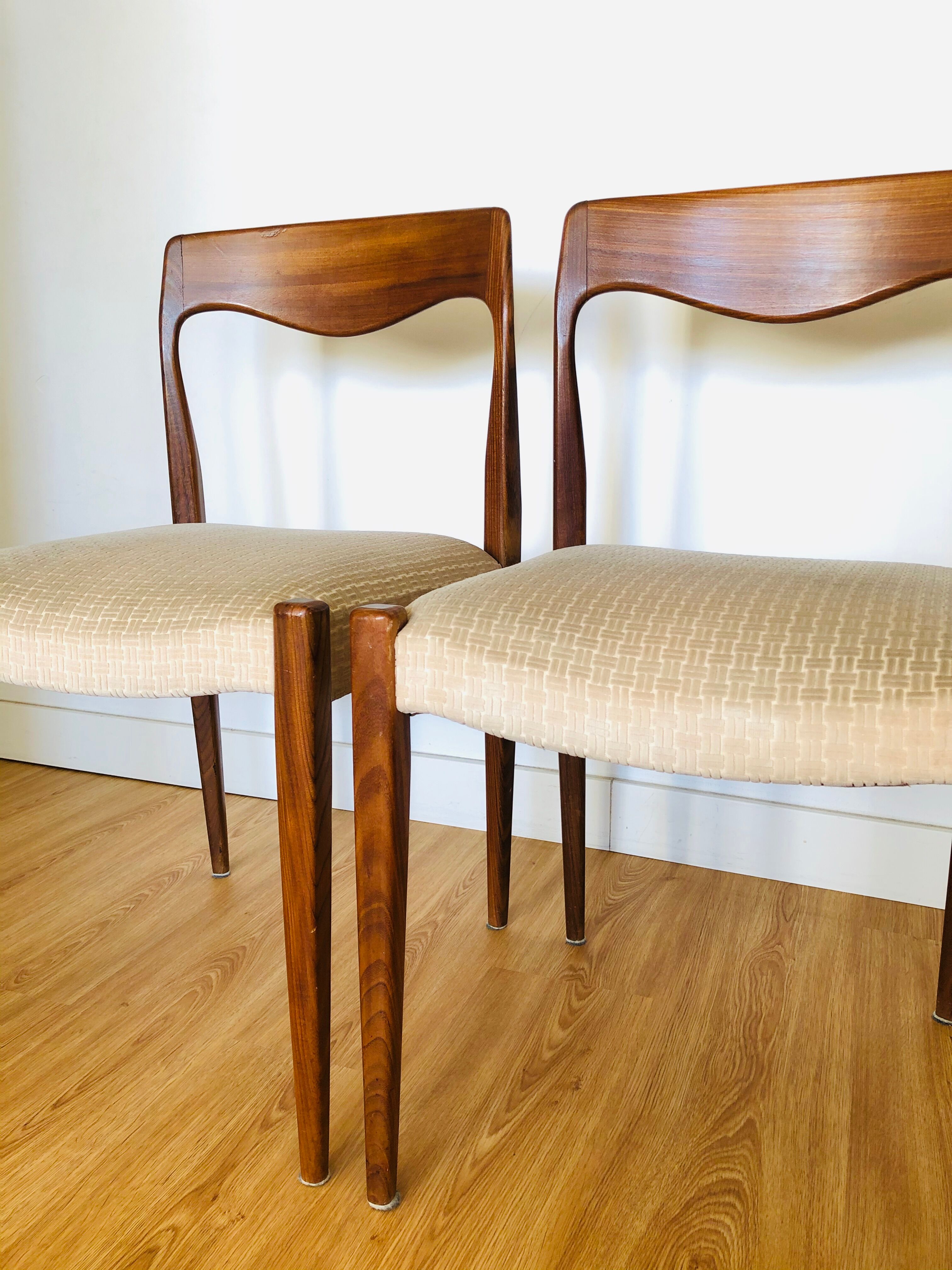Pair of teak chairs