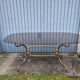 Smoked glass oval table 1970s