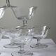 8 coupes à champagne en verre gravé à la roue décor végétal, Bohême, début XXe