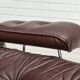 Vintage danish swivel leather armchair 1970s