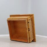 Vintage rattan coffee table dal vera 1960s
