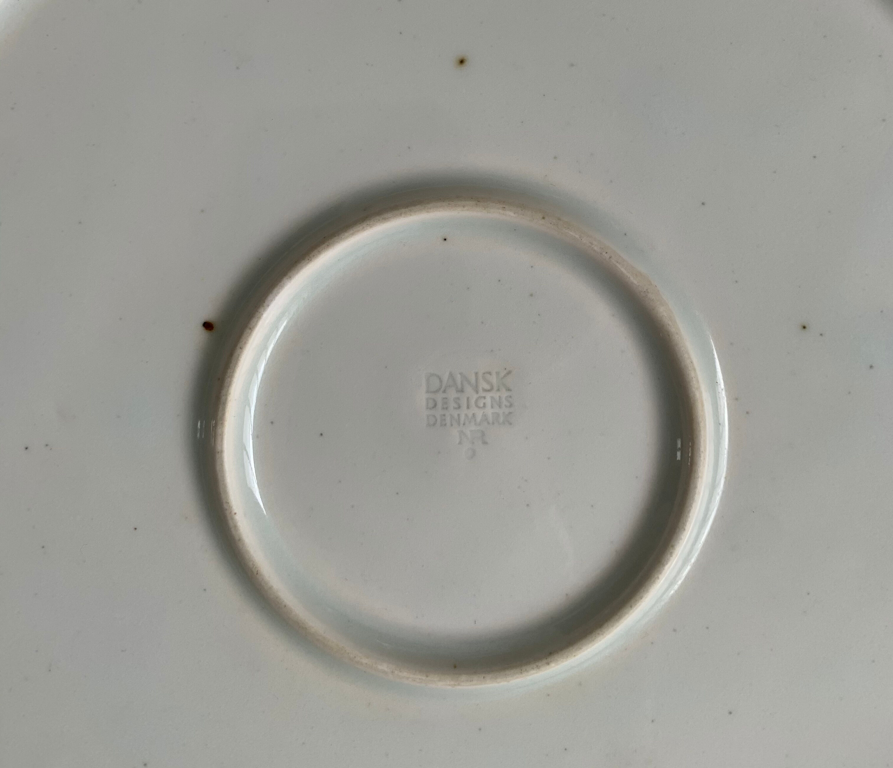 Dansk Designs Denmark blue and white porcelain plate from the 1970s