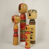 Lot of 4 Japanese KOKESHI dolls