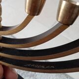 Art Deco Hebrew Candlestick Menorah with 9 Branches