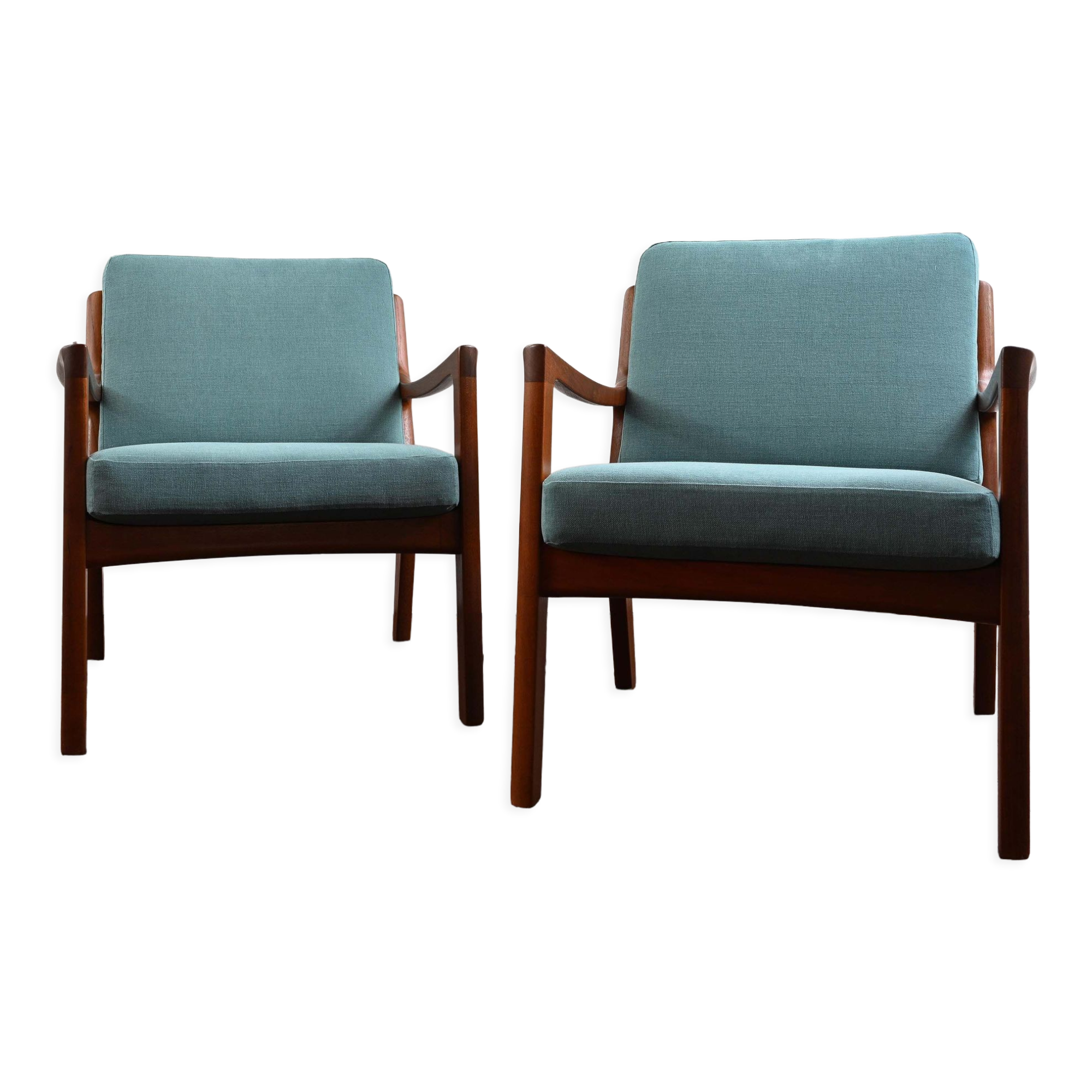 Set of Senator armchairs in rosewood designed by Ole Wanscher