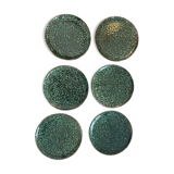 6 ceramic dessert plates