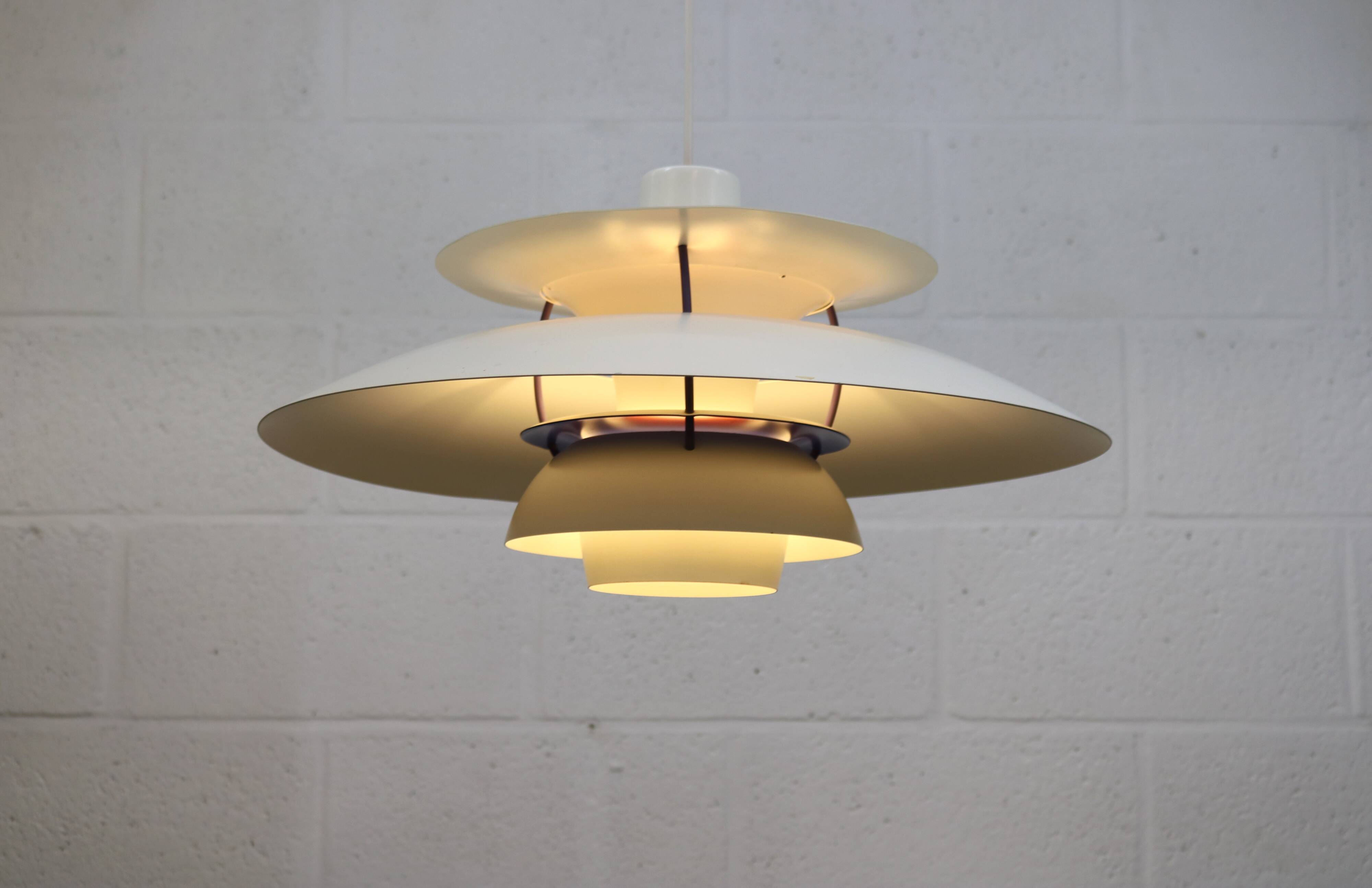 The genuine Danish item - PH5 pendant - original white colour - Louis Poulsen