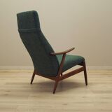 Green melange armchair, Danish design, 1970s, production: Denmark