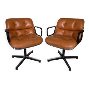 Paire de fauteuils knoll - pollock