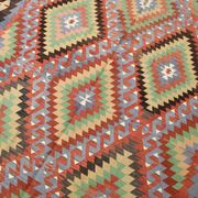 7x10 Multicolor Vintage Kilim Rug, Pattern Kilim Rug, 207x311 cm
