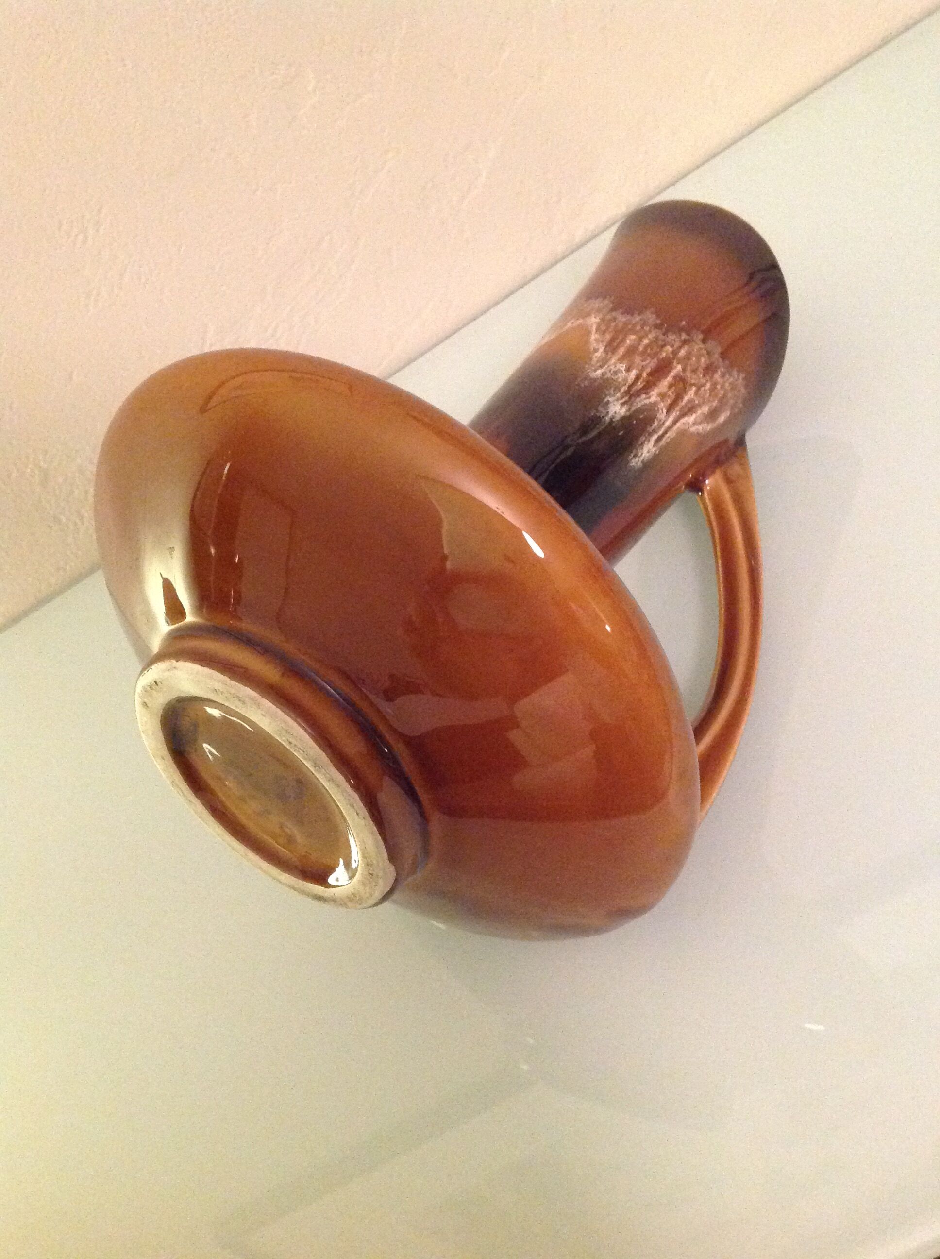 Jug with handle ceramic sarreguemines