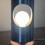 Vintage tube stainless steel lamp, 70s design