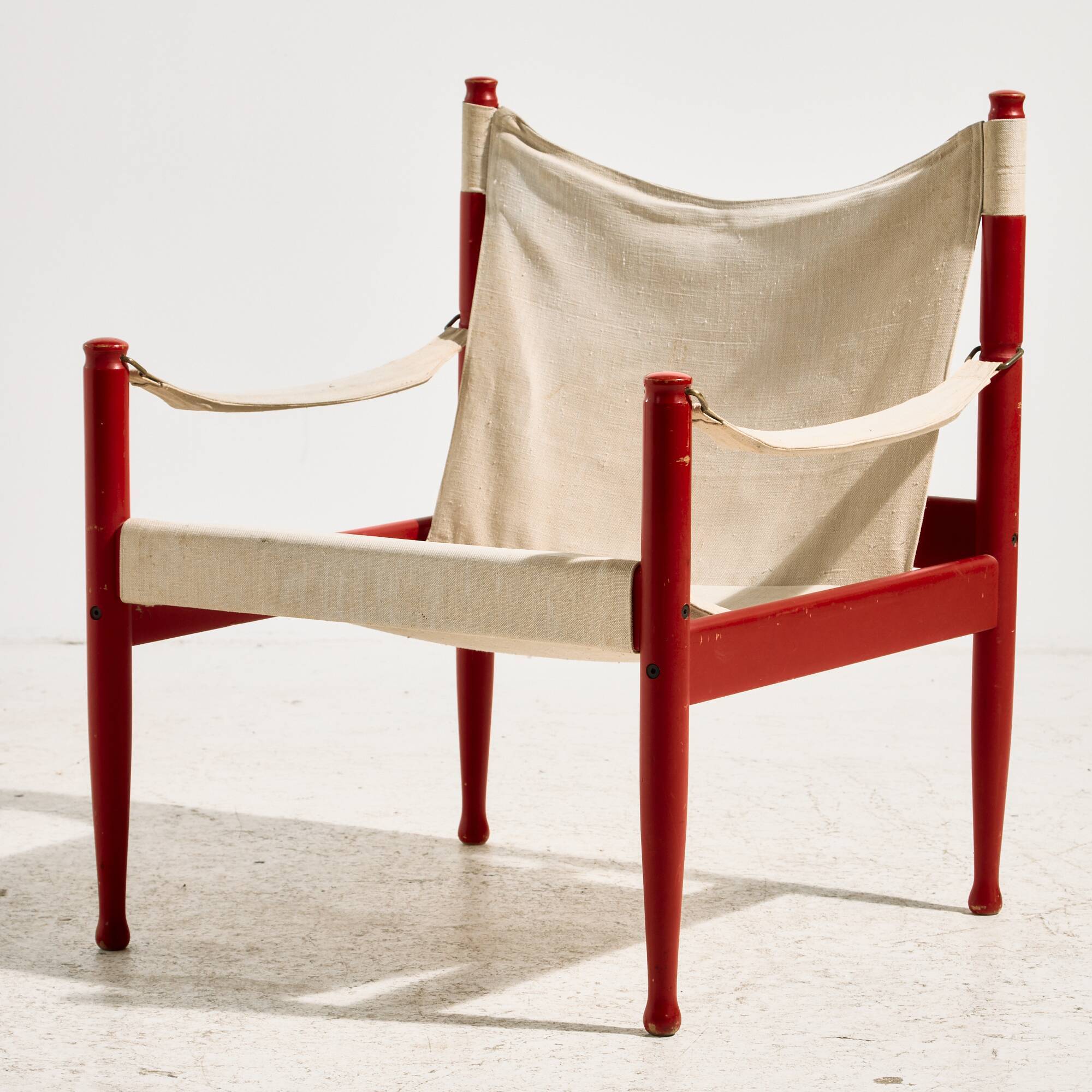 Safari lounge chair model 30 and ottoman by Erik Wørts for Niels Eilersen, set of 2.