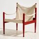 Safari lounge chair model 30 and ottoman by Erik Wørts for Niels Eilersen, set of 2.