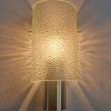 Midcentury Glass and Chrome Wall Lamp, Germany, 1970s