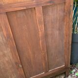 Parisian art deco wardrobe in solid raw oak, removable