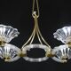 Extraordinary Art Deco Murano Glass and Bronze Chandelier by Barovier&Toso, 1950