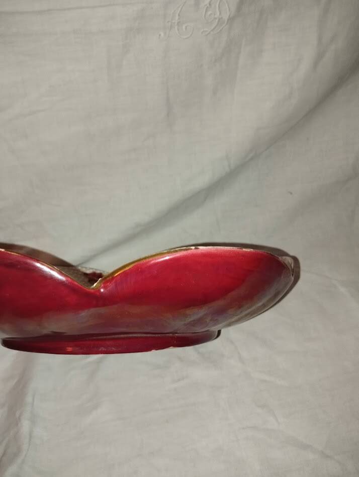 Very large Italian presentation plate with silver/gold relief –