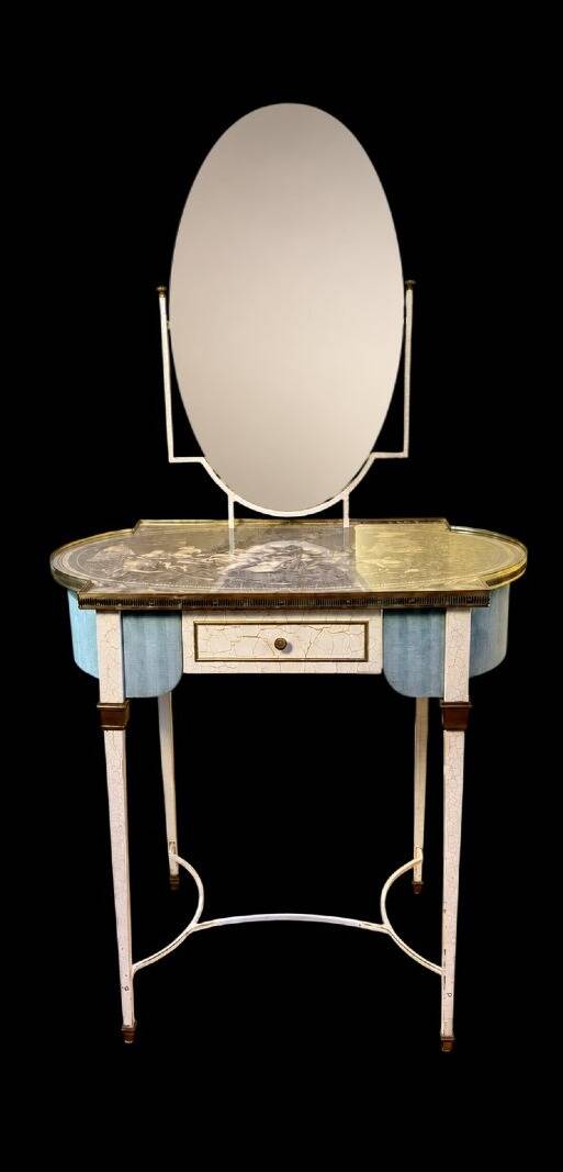 Original hairdresser - tray with Toile de Jouy pattern