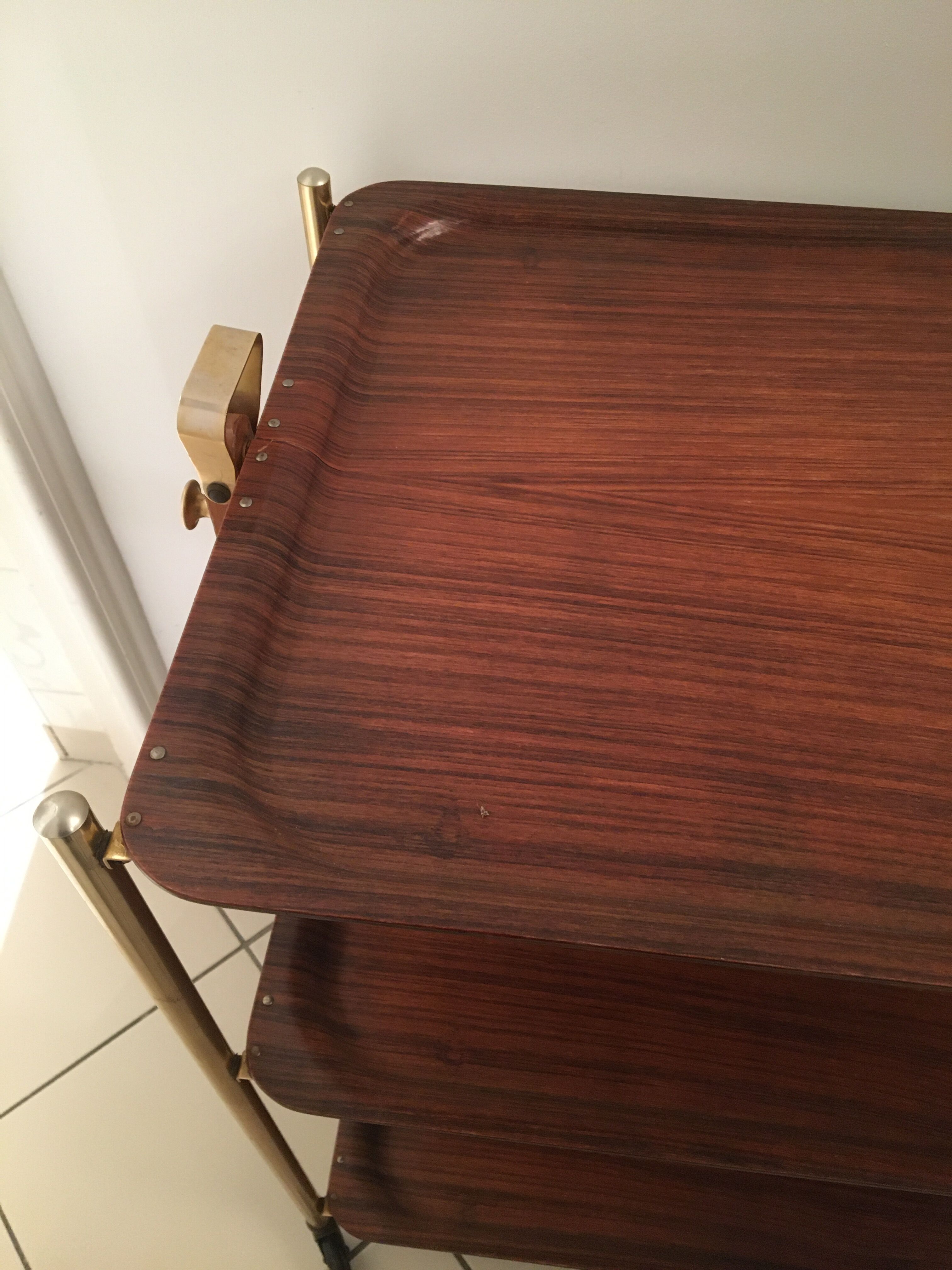 Vintage folding and rolling table