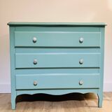 Green wood Provence chest of drawers