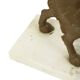Art Deco Dog on Marble Base, Gold-colored Zamak