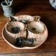 Vallauris ceramic owl trinket bowl