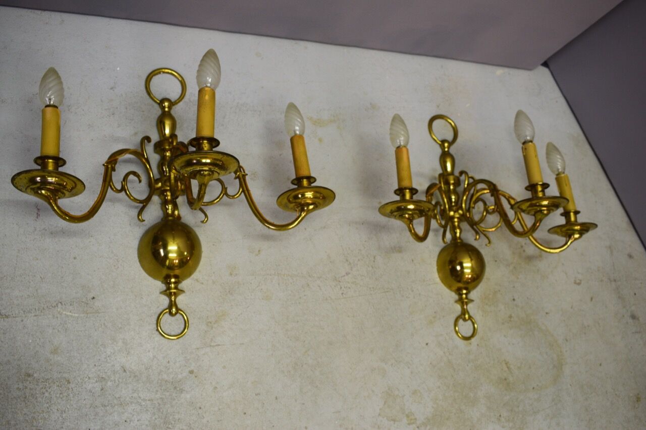 Pair of Dutch sconces