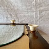 Small Art Deco wooden wall shelf