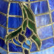 Grande suspension  en verre vitrail style Tiffany