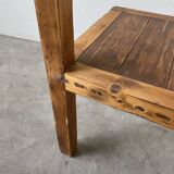 Brutalist pine chair