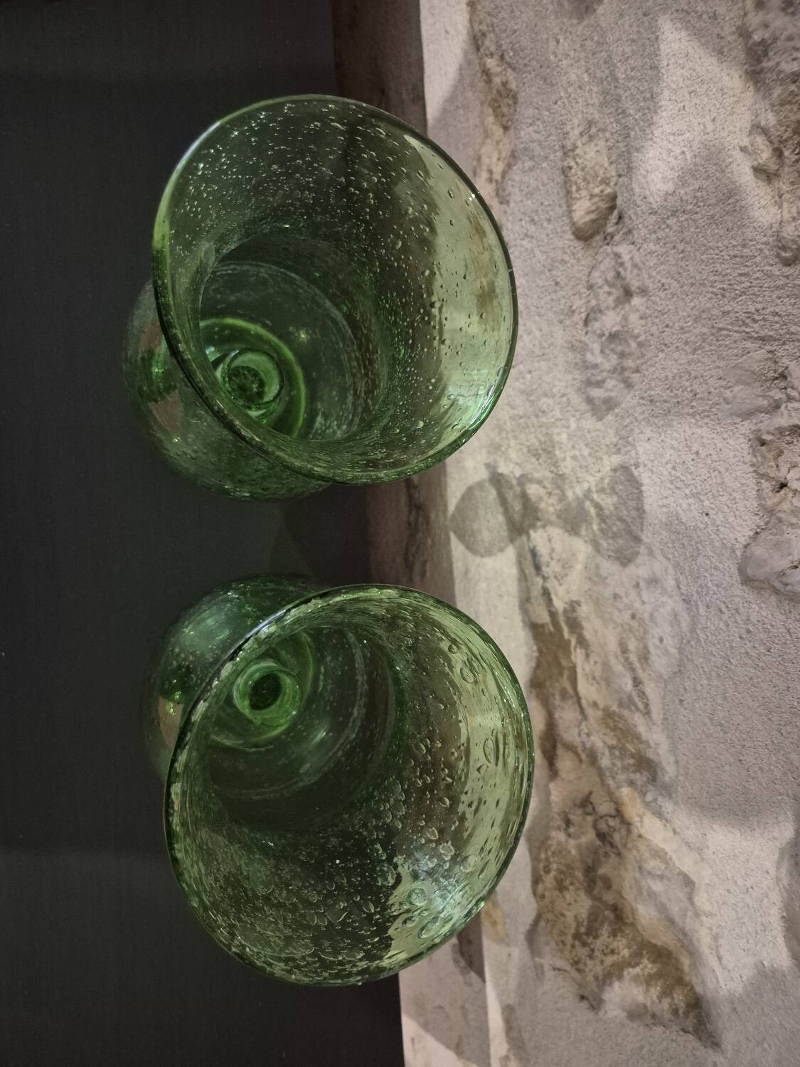 Glass candle holders