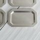 Set of 6 small silver-plated trays