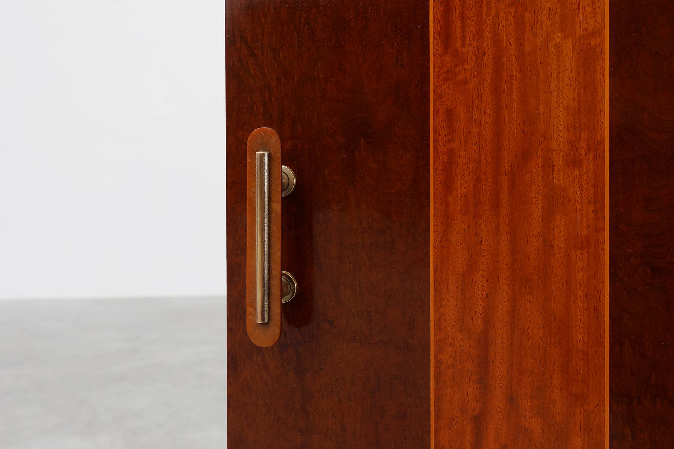 Unique Art Deco cabinet with veneer wood inlay, France 1920s