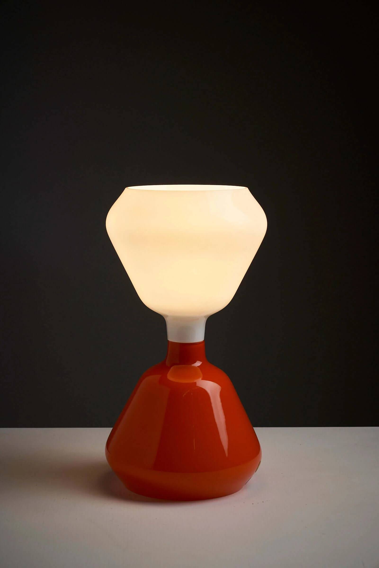 Glass Table lamp by Peter Pelzel for Vistosi