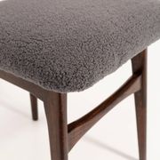 Chaise bouclée gris foncé du 20ème siècle, 1960