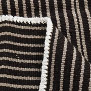 Tapis turc à fines rayures noires et grises (6 x 9 po), 183 x 269 cm