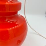 Orange opaline hanging lamp