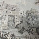Old tapestry with country decor