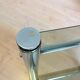 Two-tray console in smoked glass and chrome metal / vintage 70s-80s