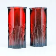 Pair of Ruby Vases NEW LOOK