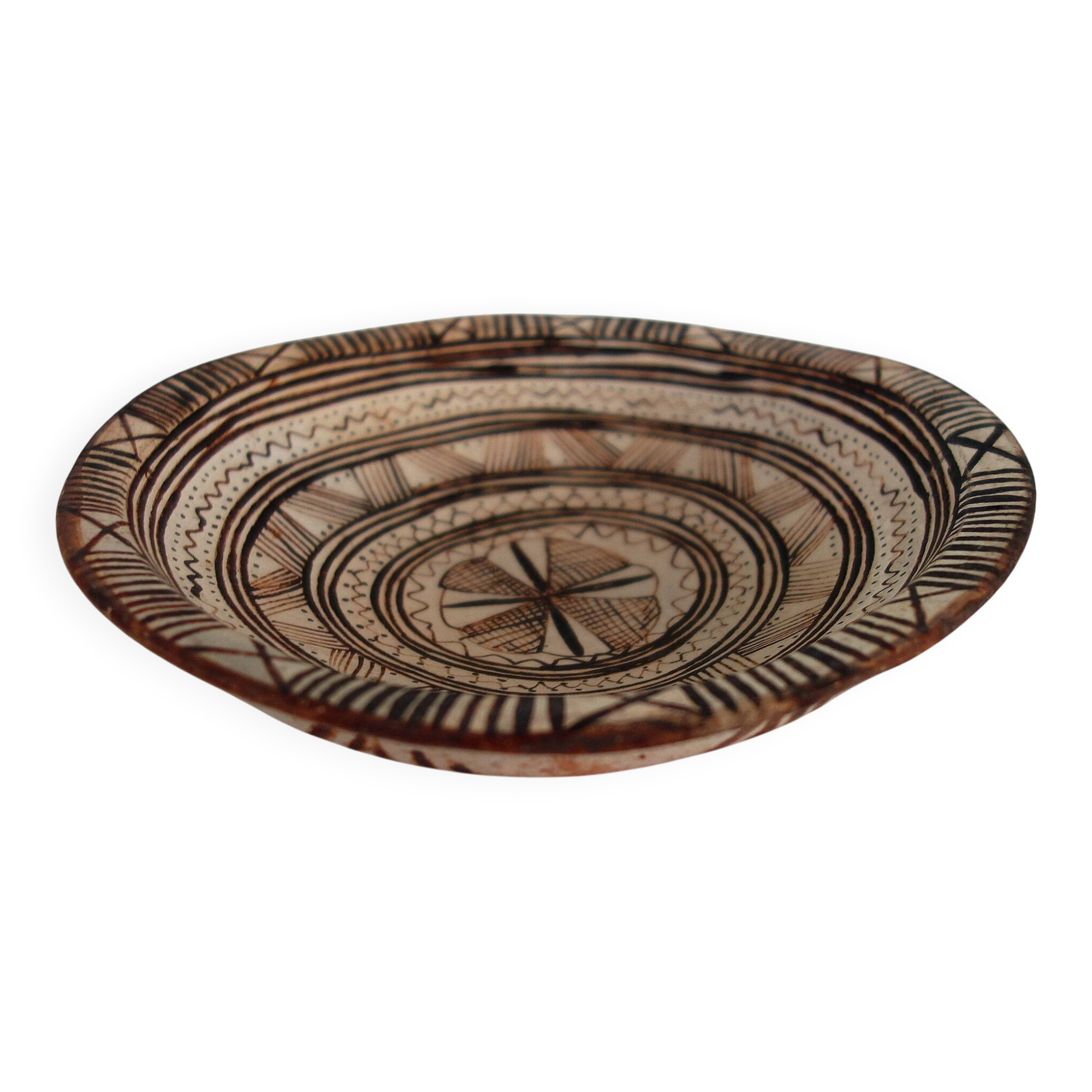 Old traditional pottery dish from the Rif, Morocco