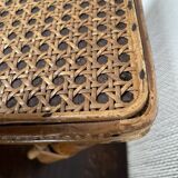 Rattan and canework footrest from the 50s/60s