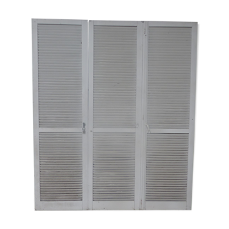 Lot de 3 volets persiennes en bois