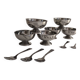 Set de 6 coupes à glace en inox vintage